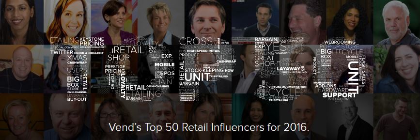 Vend top 50 influencers in 20162