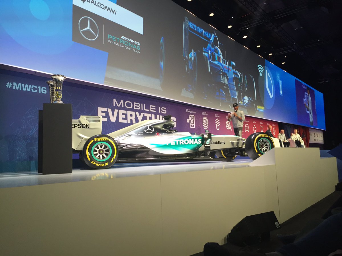 Lewis Hamilton at Mobile World Congress 2016